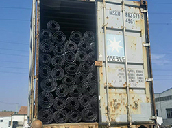 Geogrids and geotextiles have been shipped.